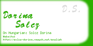 dorina solcz business card